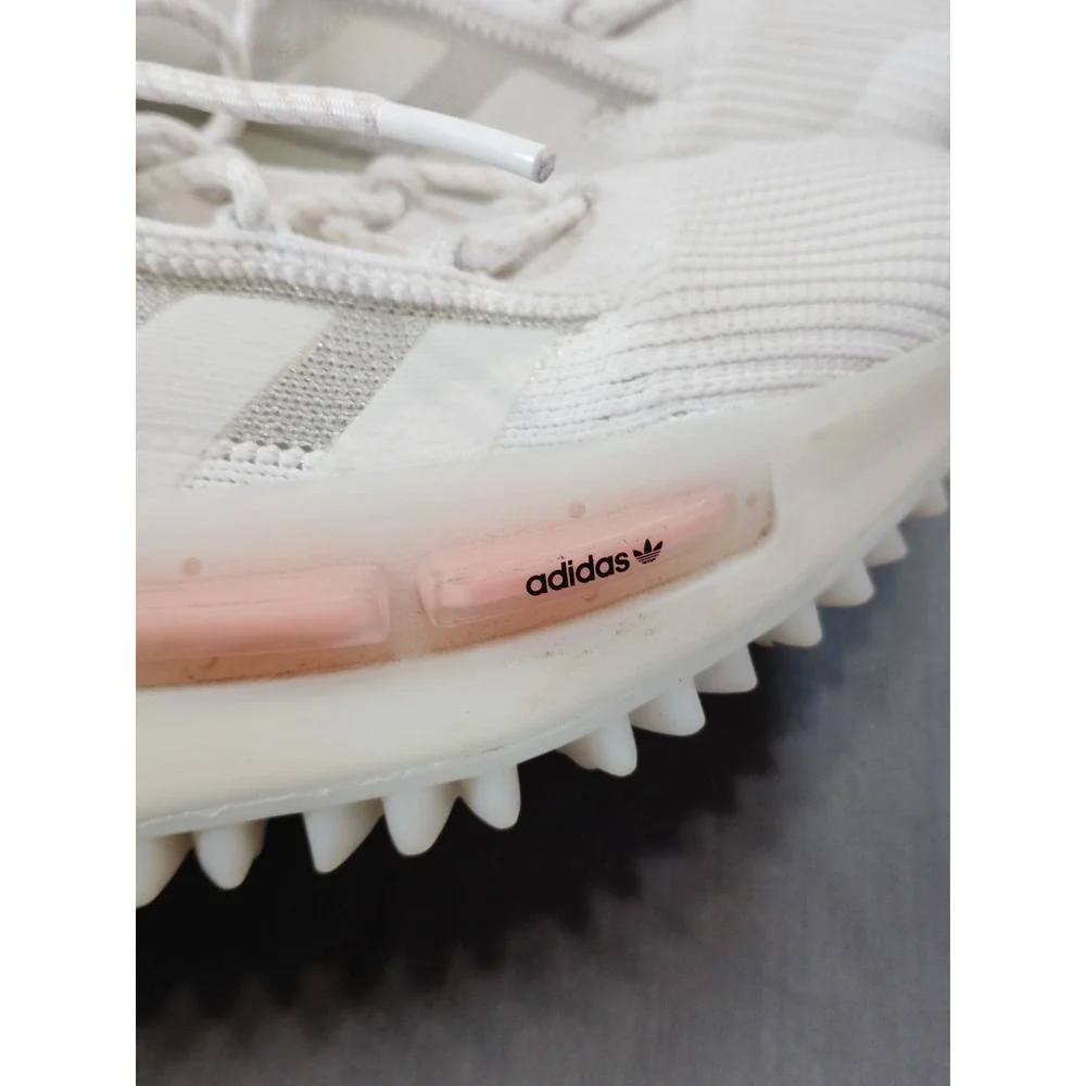 Adidas NMD S1 Primeknit White Dash Grey Solar Orange‎ Men'9 Lifestyle Sneakers